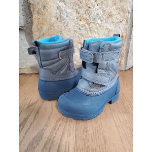 Carter's Toddler 6 Blue and Gray Snow Boots VGUC Winter